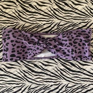 Padded Cheetah Print Bandeau Swim Top 💜